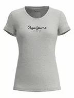 Koszulki i topy damskie - Pepe Jeans New Virginia Ss N t-shirt damski, 933 szary Marl, XL - miniaturka - grafika 1
