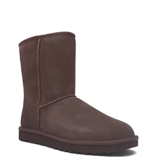 Śniegowce damskie - UGG Skórzane śniegowce W Classic Short II - grafika 1