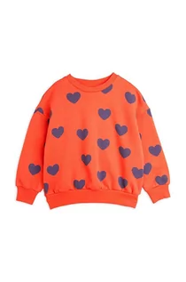 Bluzy dla dziewczynek - Mini Rodini bluza dziecięca Hearts kolor czerwony wzorzysta - grafika 1