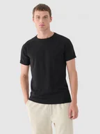 Koszulki męskie - Męski t-shirt basic Outhorn OTHWAW24TTSHM2386 - czarny - miniaturka - grafika 1