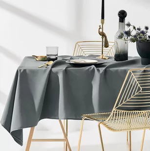 Obrus na stół LUKRECJA 110 x 160 cm ciemnoszary - Obrusy i serwetki - miniaturka - grafika 1