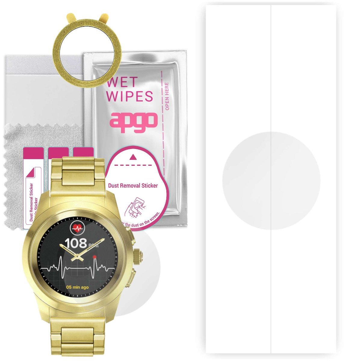 1x Folia hydrożelowa do MyKronoz ZeTime elite petite - apgo Smartwatch Hydrogel Protection Ochrona na ekran smartwatcha