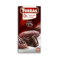 Czekolada - Torras Czekolada gorzka bez cukru 72% kakao 75g - 8410342006585 - miniaturka - grafika 1