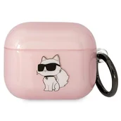 Akcesoria do słuchawek - Karl Lagerfeld KLA3HNCHTCP Airpods 3 cover różowy/pink Ikonik Choupette - miniaturka - grafika 1