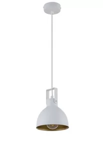 Sigma biało-złota lampa wisząca z metalowym kloszem MARS 1 32257 lampa sufitowa nad blat pojedynczy zwis 32257 - Lampy sufitowe - miniaturka - grafika 1