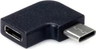 Adaptery i przejściówki - Adapter USB Value Adapter VALUE, USB 3.2 Gen 2, typ C - C, M/F, kąt 90, czarny - miniaturka - grafika 1