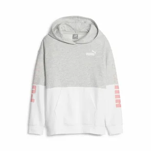 Bluza dziecięca Puma Power Colorblock Szary - Bluzy sportowe damskie - miniaturka - grafika 1