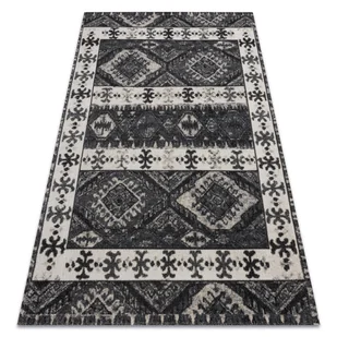 Dywan nowoczesny MUNDO E0651 etniczny outdoor beż / czarny, 160x220 cm - Dywany zewnętrzne - miniaturka - grafika 1