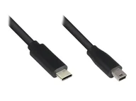 Kable USB - Good Connections USB 2.0 C-Mini B5-pin czarny kabel 0,3 m - miniaturka - grafika 1