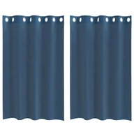 Zasłony - vidaXL Zasłony woalowe z przelotkami 2 szt. Royal Blue - miniaturka - grafika 1