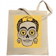Torby i wózki na zakupy - Torba na zakupy nadruk Żółta CZASZKA MEKSYKAŃSKA - miniaturka - grafika 1