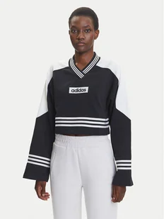 adidas Bluza Blocking JW7273 Czarny Loose Fit - Bluzy damskie - miniaturka - grafika 1
