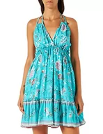 Sukienki - IZIA Damska letnia sukienka Gaya, turkusowa, S, turkusowy, S - miniaturka - grafika 1