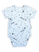 Body dla niemowląt - Niemowlęce body z krótkim rękawem w plamki niebieskie Nicol,r.80 - miniaturka - grafika 1