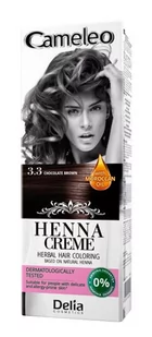 DELIA Delia Cosmetics Cameleo Henna Ziołowa 3.3 czekoladowy brąz - Farby do włosów i szampony koloryzujące - miniaturka - grafika 1