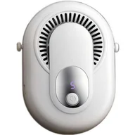 Wentylatory - Przenośny wentylator, noszony na pasie, wiszący na szyi, odpowiedni do użytku na zewnątrz i na kempingu (biały) - miniaturka - grafika 1