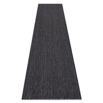 Dywan chodnik Sznurkowy Sizal płaskie tkanie czarny Bez Wzoru 80x200 cm