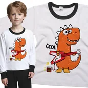 Piżamy dla dziewczynek - Piżama dziecięca Śmieszny Dinozaur Grający na Gitarze 110/116 - VoloDonum - miniaturka - grafika 1