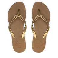 Klapki i japonki damskie - Japonki Havaianas 41232251856 Brązowy - miniaturka - grafika 1