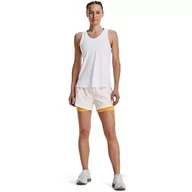 Spodnie sportowe damskie - Damskie spodenki treningowe UNDER ARMOUR UA Iso-Chill Run 2-in-1 Shorts - białe - miniaturka - grafika 1