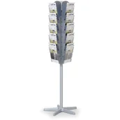 Systemy ekspozycyjne i znaki informacyjne - B2B Partner Obrotowy stojak na ulotki, 15x A4 10739 - šedá - miniaturka - grafika 1