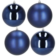 Bombki - Bombki choinkowe 4 szt. zawieszki na choinkę ozdoby świąteczne 12 cm granatowe - miniaturka - grafika 1
