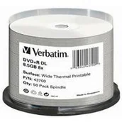 Nośniki danych - Verbatim DVD+R DL 8,5 GB x8 50szt WIDE THERMAL PRINTABLE - miniaturka - grafika 1