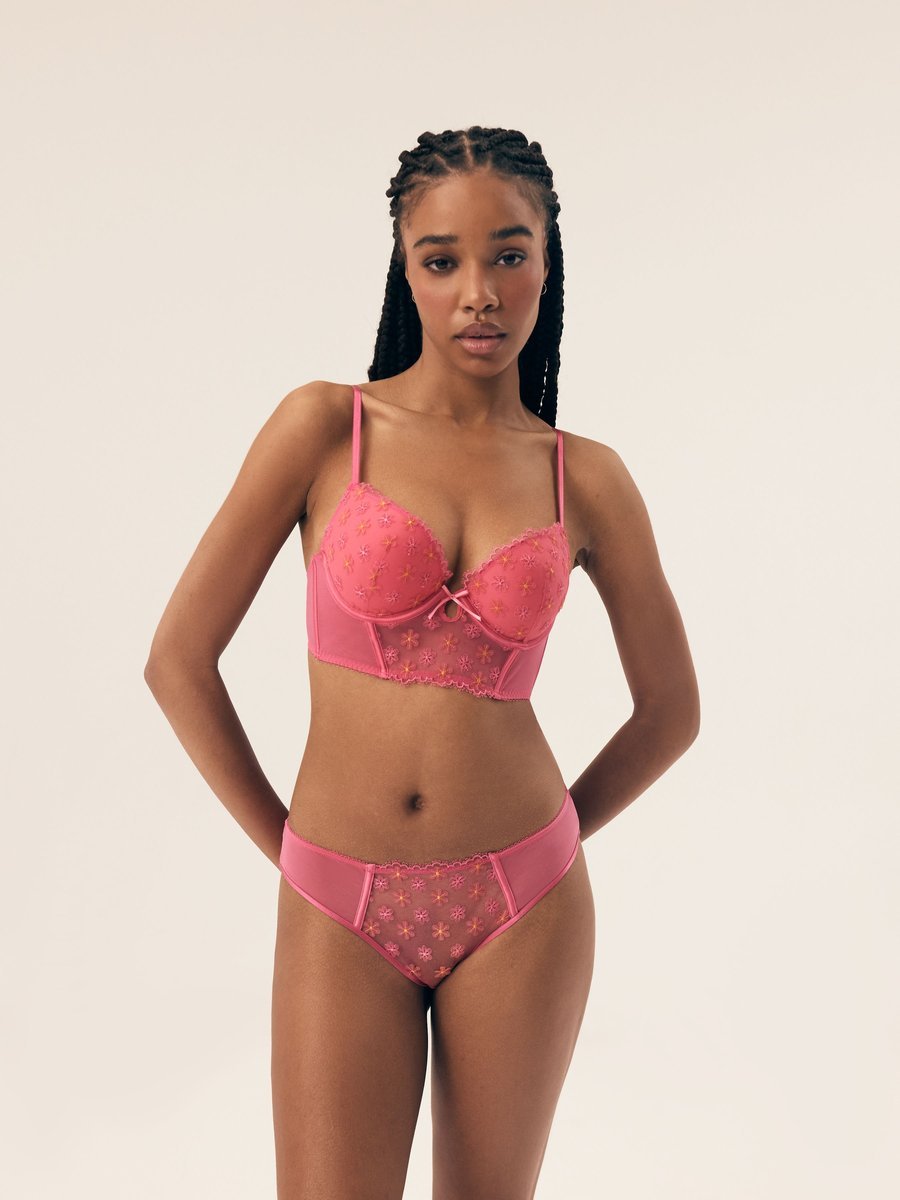 Majtki figi Bloomy Esotiq ostry róż M