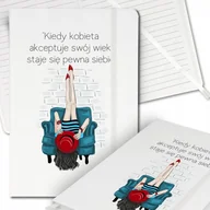 Notesy i bloczki - Notes Biały A5 Bullet Journal PEWNA SIEBIE Top Wz - miniaturka - grafika 1