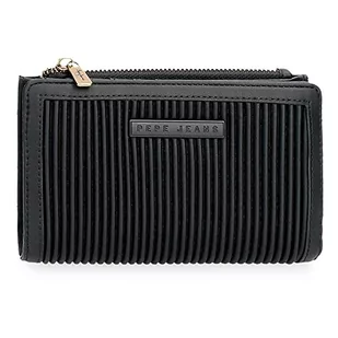 Pepe Jeans Aurora Czarny 17x10x2 cms Skóra syntetyczna, czarny, Cartera con Tarjetero, Portfel z karty - Portfele - miniaturka - grafika 1