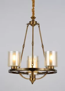 Lumina Deco Deco LAMPA WISZĄCA LOFT MOSIĘŻNA SANTINI LDP 1220-4 (MD) - Lampy sufitowe - miniaturka - grafika 1