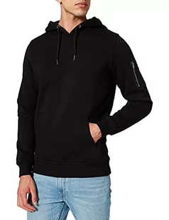 Urban Classics Męska bluza z kapturem Sweat Bomber Hoody z kapturem, czarny (czarny 7), L - Bluzy męskie - miniaturka - grafika 1