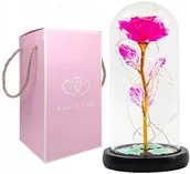 Dekoracje domu - Wieczna Róża W Szkle Prezent Świecąca Led [85L] - miniaturka - grafika 1