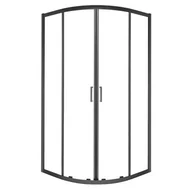Kabiny prysznicowe - Novoterm Kabina prysznicowa czarny profil 80x80x185 cm Aruba BL Kerra - miniaturka - grafika 1