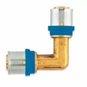 Łączniki, trójniki, kształtki - Pex Kolano zaciskowe 90° 32 mm Radopress - miniaturka - grafika 1