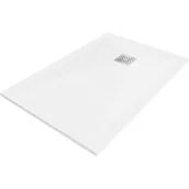 Brodziki prysznicowe - Mexen Stone+ brodzik kompozytowy prostokątny 80 x 70 cm, biały - miniaturka - grafika 1