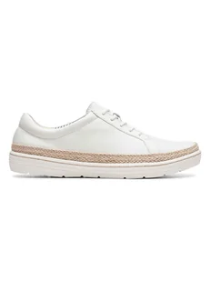 Clarks Skórzane sneakersy w kolorze białym - Trampki damskie - miniaturka - grafika 1