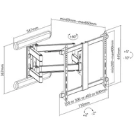 Uchwyty do telewizora - InLine 23118B uchwyt do telewizorów 94 cm (37") Czarny - miniaturka - grafika 1