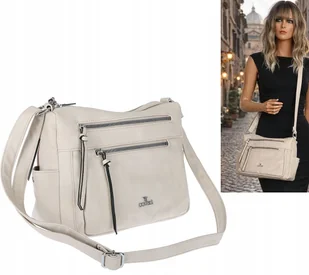 Torebka Damska Listonoszka Modna Pojemna Torba na Ramię L791A beżowa - Torebki damskie Torebka Damska Listonoszka Modna Pojemna Torba na Ramię L791A beżowa - Torebki damskie - miniaturka - grafika 1