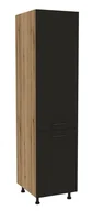Szafki kuchenne - Słupek Presto 50X197 Cm Płyta Laminowana Dąb Evoke/Czarny - miniaturka - grafika 1