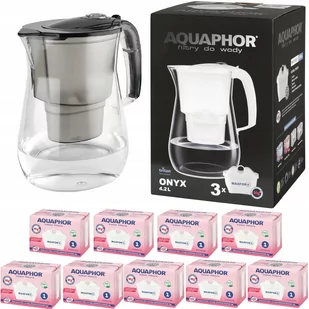 Dzbanek filtrujący Aquaphor Onyx 4,2 l + 9 wkładów, czarny - Dzbanki filtrujące - miniaturka - grafika 1