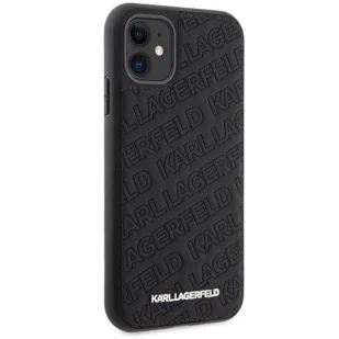Etui Karl Lagerfeld Quilted K Pattern na iPhone 11 / Xr - czarne - Etui i futerały do telefonów - miniaturka - grafika 4