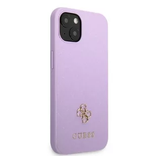 Guess GUHCP13SPS4MU iPhone 13 mini 5,4" purpurowy/purple hardcase Saffiano 4G Small Metal Logo - Etui i futerały do telefonów - miniaturka - grafika 4