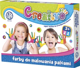 Creativo Farby Do Malowania Palcami Creativo 50Ml 4 Kolory - Farby i media malarskie - miniaturka - grafika 2