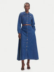 Fracomina Sukienka jeansowa FR25SD4004D417V6 Niebieski Regular Fit - Sukienki - miniaturka - grafika 1