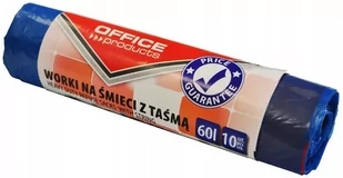 Office products Worki na śmieci z taśmą , premium (LDHD), 60L, niebieskie 2202332 (22023322-01) - Worki na śmieci - miniaturka - grafika 1