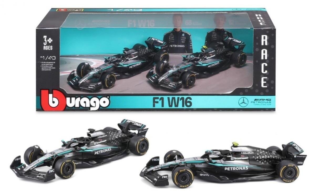 Bburago BBU 1:43 Formula Mercedes AMG F1 2pak 38201