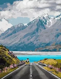 Malowanie po numerach - Podróż w góry 40x50cm - Twoje Hobby - Malowanie po numerach - miniaturka - grafika 1