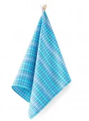Ściereczki, gąbki, czyściki - Ścierka kuchenna bawełniana, 50x70, niebieska w kratę, SAF-123 - miniaturka - grafika 1