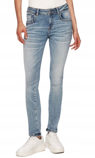 L.T.B Jeansy Damskie Rurki Z Bawełny Ze Zdobieniem Przetarcia 32/30 Kwb